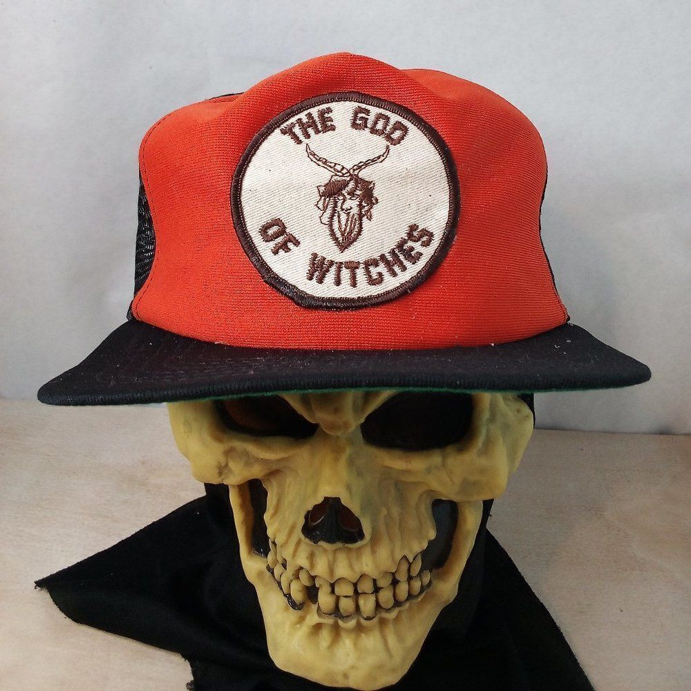 Deadstock Vintage New Era God Of Witches Patch Snap Trucker Hat